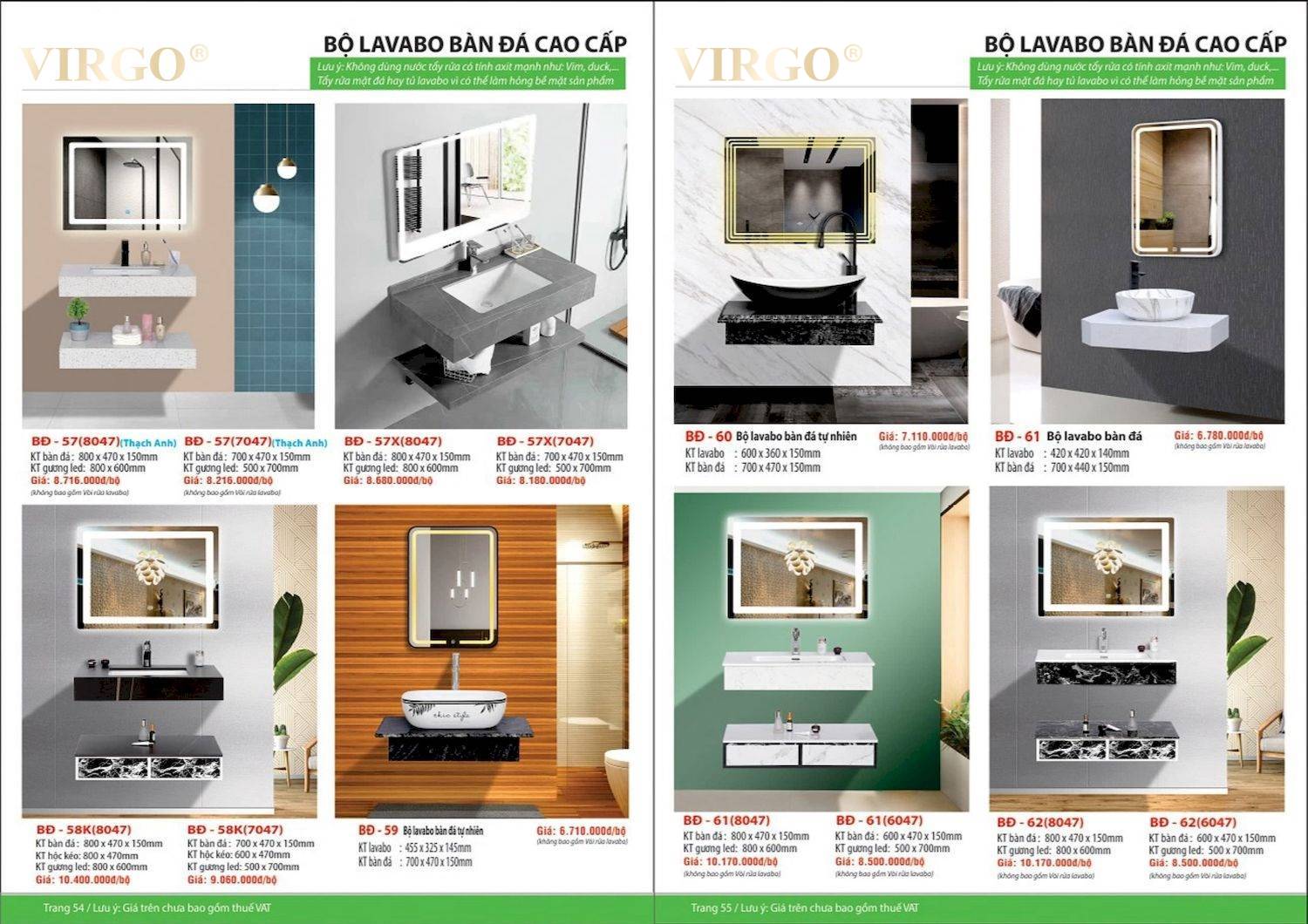 Catalogue và bảng giá Thiết bị vệ sinh VIRGO mới nhất /Page 28